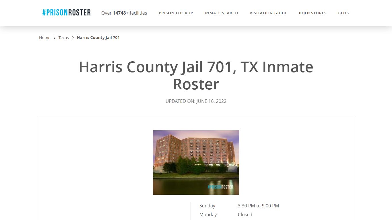 Harris County Jail 701, TX Inmate Roster - Prisonroster